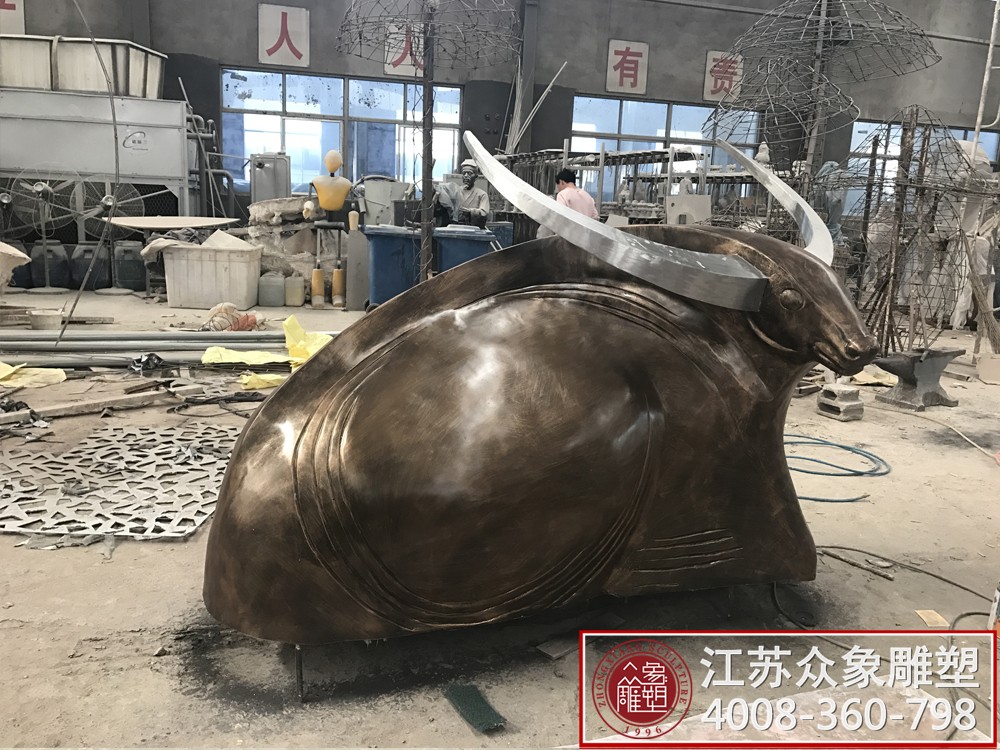 玻璃鋼水牛雕塑 玻璃鋼水牛雕塑