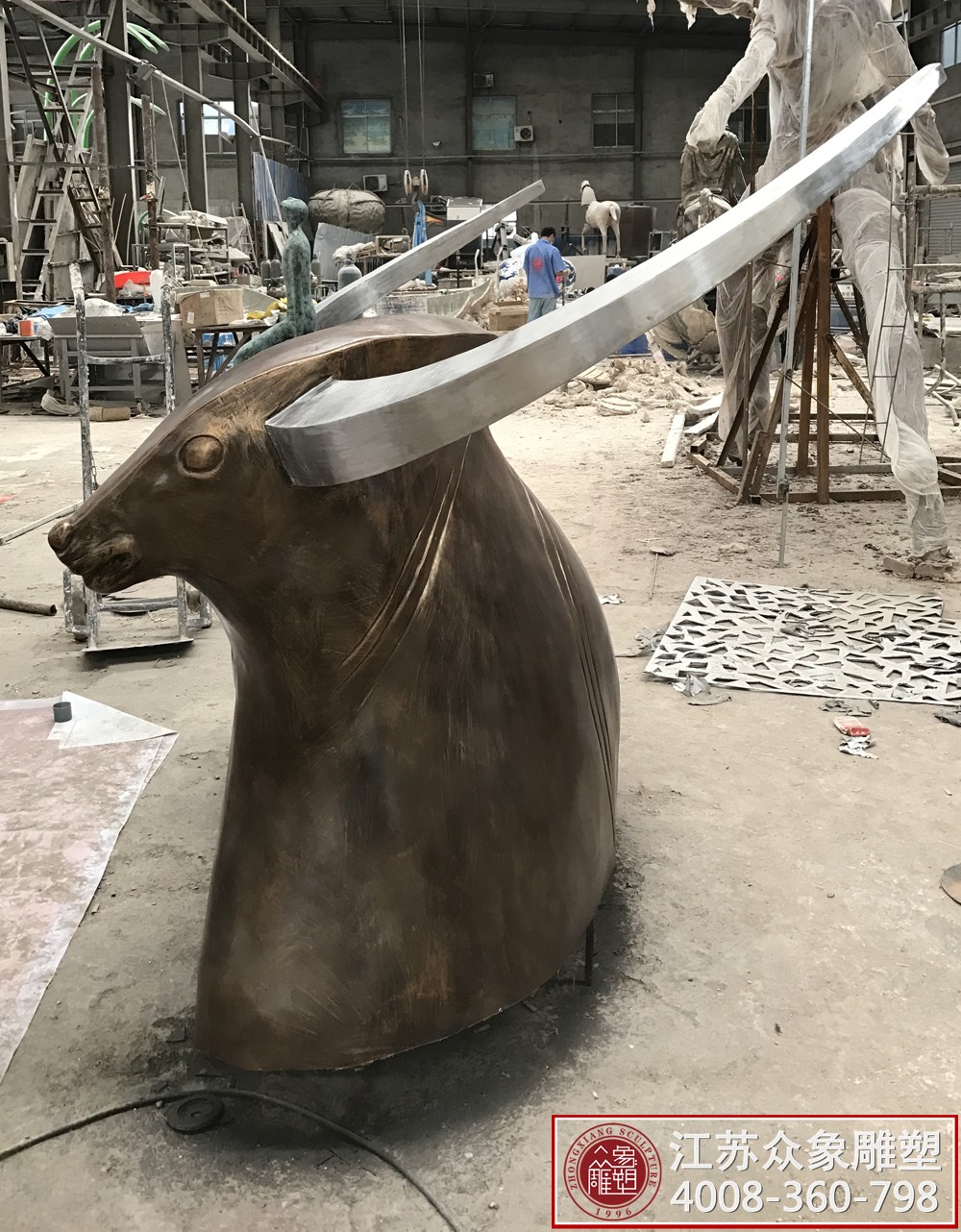 玻璃鋼水牛雕塑 玻璃鋼水牛雕塑