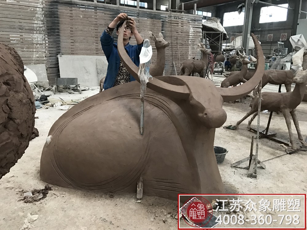 玻璃鋼水牛雕塑 玻璃鋼水牛雕塑