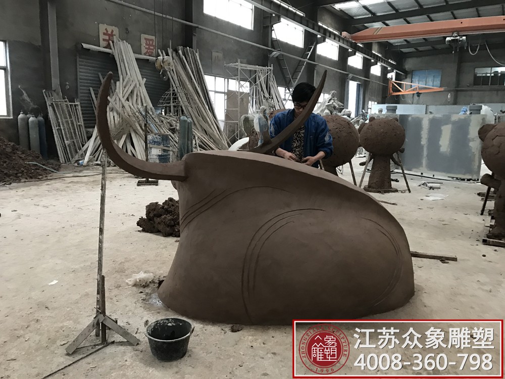 玻璃鋼水牛雕塑 玻璃鋼水牛雕塑